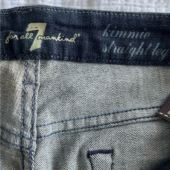 7 for All Mankind Kimmie Straight Leg Blue Size 31 - Picture 15 of 15